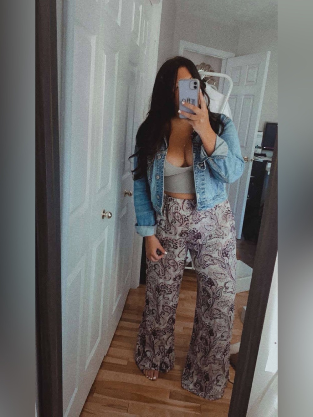 Fashion Nova Paisley Wide Leg Pants | Boho Flowy Palazzo Pants | Size L - Picture 3 of 7